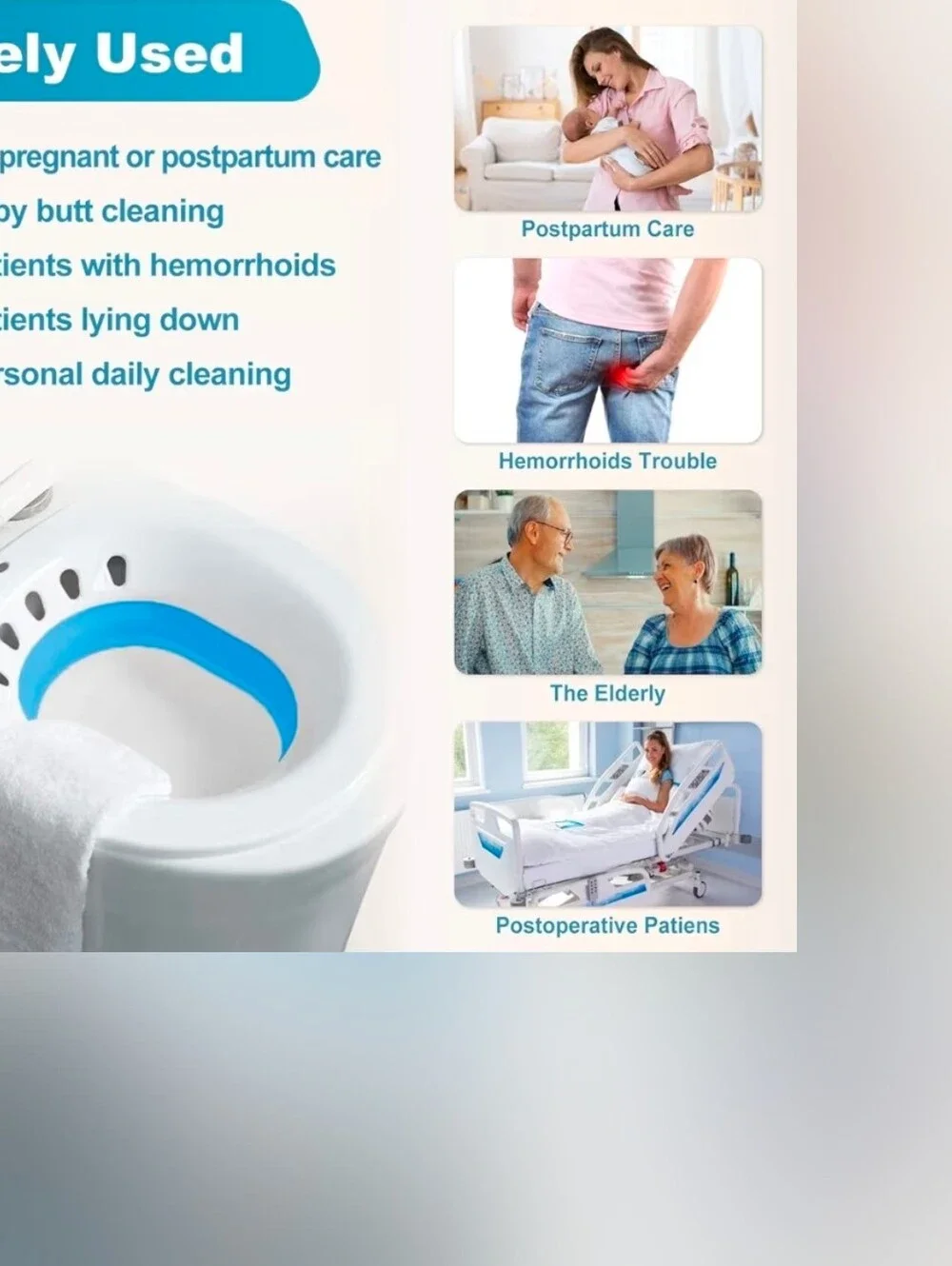 New Collapsible Sitz Bath for Toilet Seat